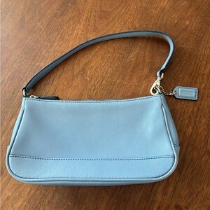 Coach Sky Blue Leather Shoulder Bag